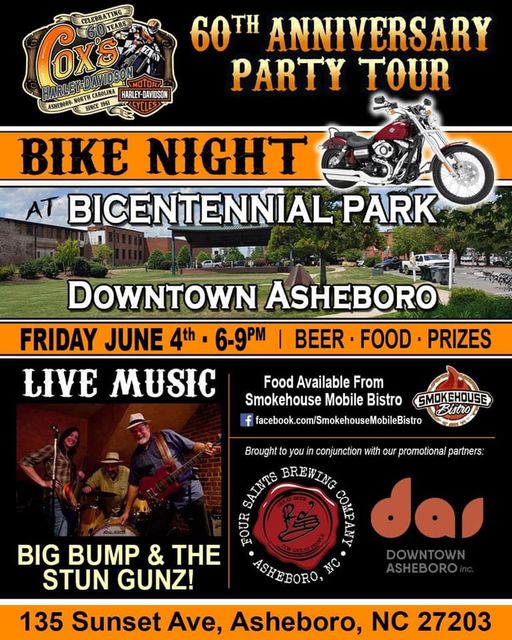 Happy 60th anniversary, Cox’s Harley Davidson of Asheboro, NC!🥳 Help us celebrat